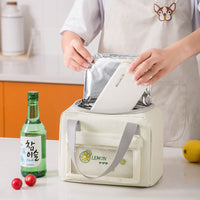 Japanese Style Insulated Lunch Bag with Aluminum Foil Lining for Picnics and Travel