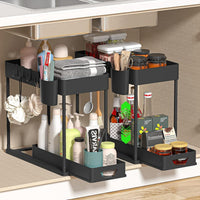 Pull-Out Under-Sink Organizer for Kitchen and Bathroom, Multi-functional Storage Rack