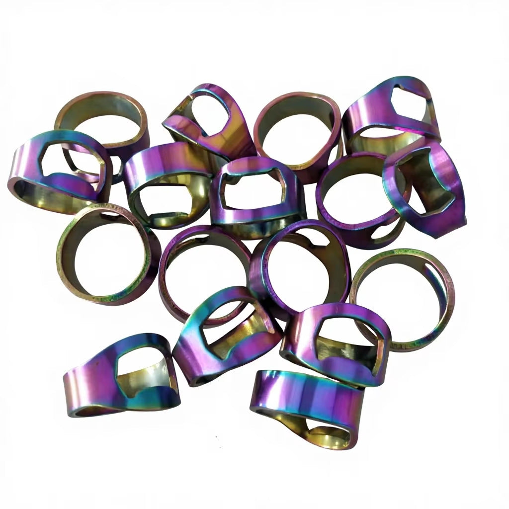 Rainbow Titanium Stainless Steel Ring Bottle Opener
