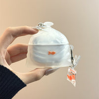 Goldfish Trash Bag Design Silicone Case for Apple AirPods 1/2/3/Pro/Pro 2/4 with Pendant