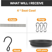 Detachable Plastic Bird Bath and Feeder for Balcony Railing, Hanging Bird Feeder