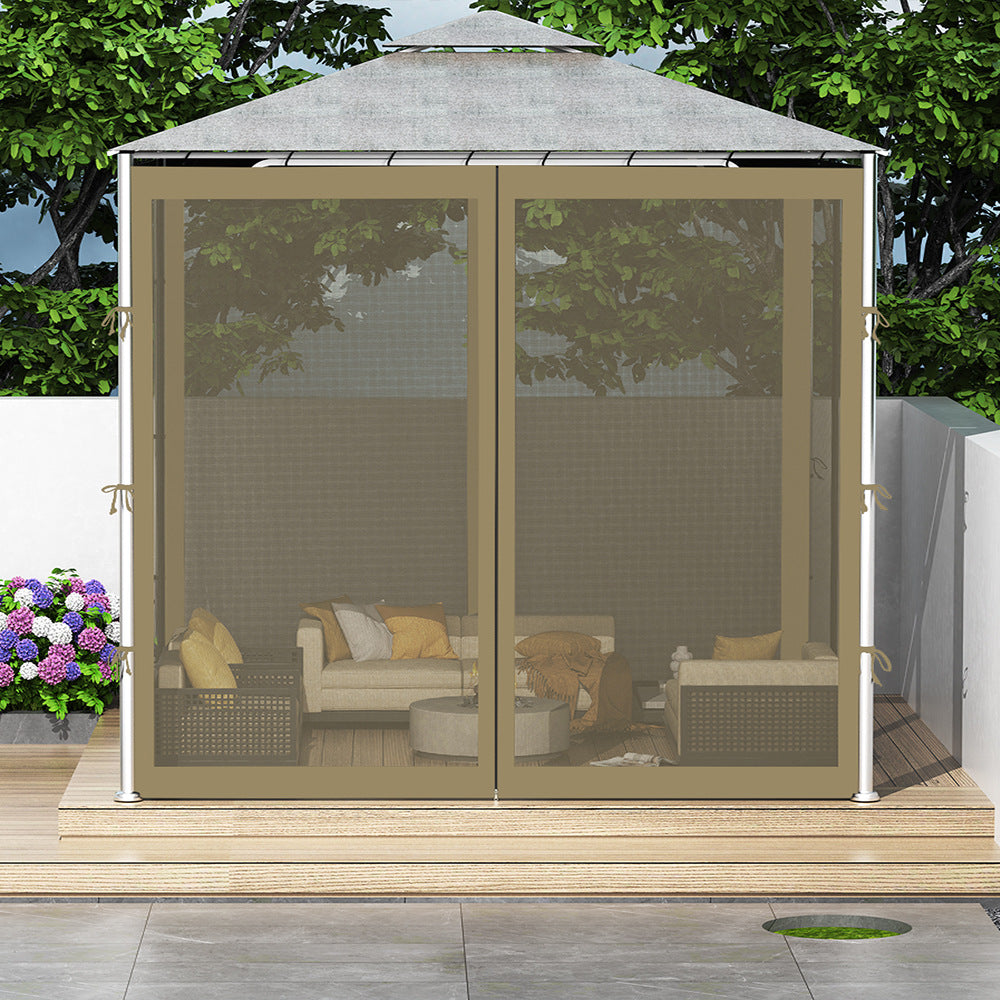 Outdoor Gazebo Mosquito Netting for Patio and Garden, Thickened Mesh Screen for Sunshade Canopy and BBQ Shelter