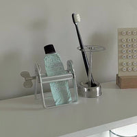 Minimalist Stainless Steel Toothbrush Holder Bathroom Organizer