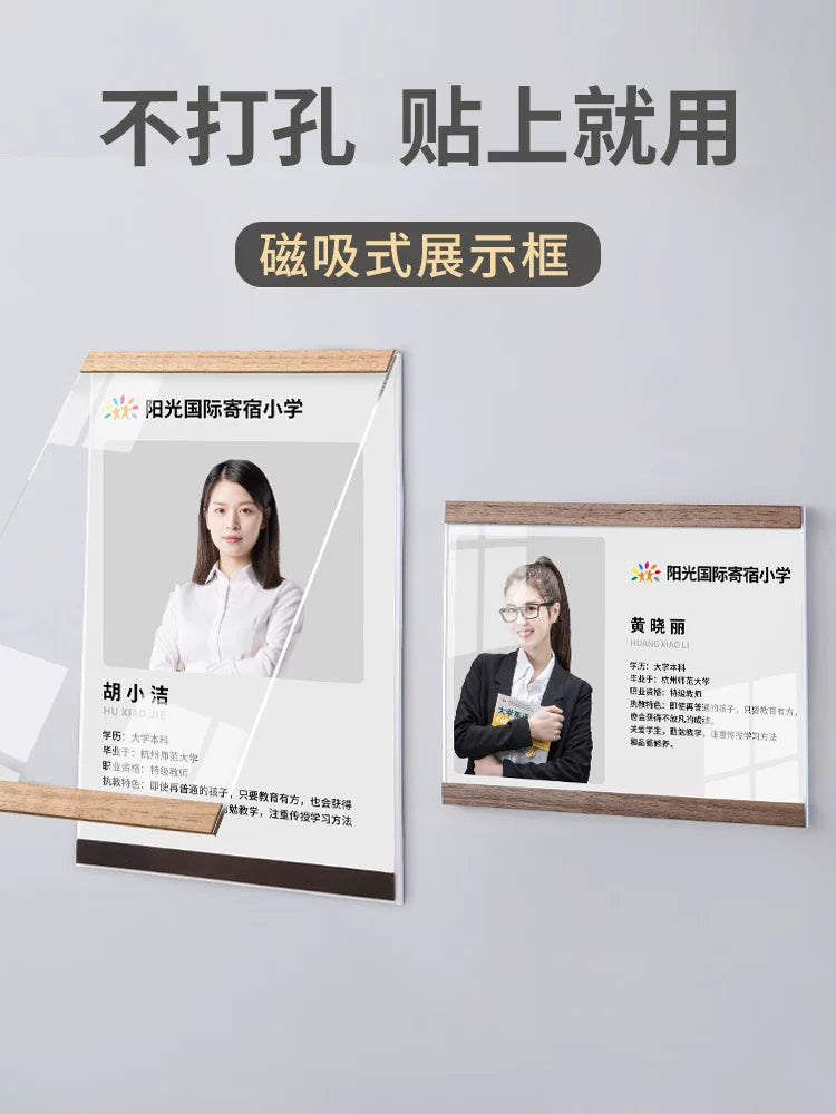 No-Drill A4 Acrylic Photo Frame for Certificates and Displays