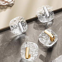 Luxury Glacier Self-Adhesive Hooks for Bathroom and Kitchen - No-Drill Wall Mount Coat and Hat Hangers