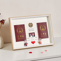 Creative Wedding Certificate Photo Frame for Couples - Anniversary Gift & Marriage Registration Photo Display