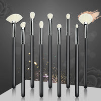 Professional Goat Hair Eyeshadow Brush Set - Portable Eye Makeup Tools