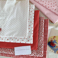 Ins-Style Star Plaid Dot Floral Flannel Fabric for DIY Crafts and Home Decor