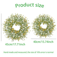 Artificial Camellia Eucalyptus Wreath for Home Decor and Festivals