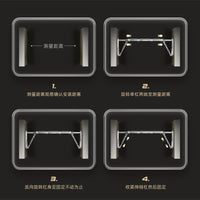 SND Doorway Pull-Up Bar for Home Fitness, Non-Slip Chin-Up Bar with Suspension Rings, No-Drill Installation