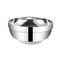 Stainless Steel Double-Layer Insulated Bowl Anti-Scald Soup Bowl for Commercial Use, Canteens, Kindergartens, Students - 304 Rice Bowl