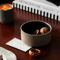 Wabi-Sabi Style Ceramic Desktop Trash Can for Home and Office