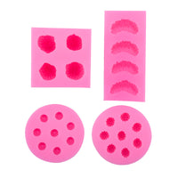 Fruit Series Silicone Molds for Fondant Cake Decoration, DIY Plaster & Clay Crafts - Strawberry, Orange, Blueberry, Raspberry