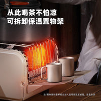 Portable Outdoor Camping Heater with Kettle and Cookware Options