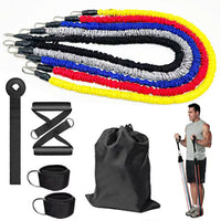 Resistance Band Set with Protective Sleeve for Home Fitness and Strength Training