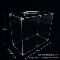 Acrylic Flower Display Box with Lid for DIY Crafts, Wedding Favors, and Jewelry