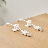 KM.536 Self-Adhesive Cable Clips for Wire Management, Easy Open/Close Plastic Cable Organizer, 4-Pack
