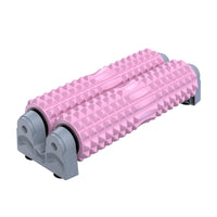 Dual-Row Suction Cup Foam Roller with Stand for Yoga and Muscle Massage