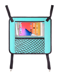 Car Seat Organizer Mesh Barrier for Kids, Pets, and Storage - Front/Rear Seat Divider with Tissue Holder