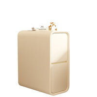 Cream Style Bedside Table, Small Mini Ultra-Narrow Luxurious Wood Bedside Cabinet