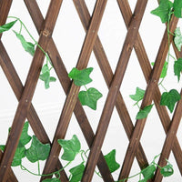 Expandable Carbonized Wood Garden Fence Trellis for Climbing Plants and Yard Decor