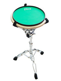 MES 10-inch Silent Drum Practice Pad Set with Snare Stand for Beginners
