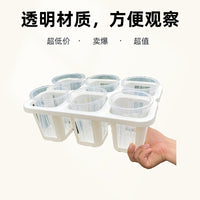 3-inch Planter with 6-Cell Tray, High Transparency Root Observation Pot for Succulents, Roses, Begonias, and Moss