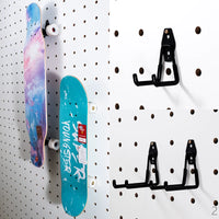 iWood Pegboard Skateboard Wall Mount Hooks for Display and Storage