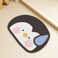 Cute Cartoon Diatomaceous Earth Bath Mat Super Absorbent Non-Slip Quick Dry Bathroom Floor Mat