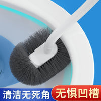 Long-Handle Wall-Mounted Toilet Brush for Bathroom Cleaning