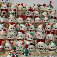 Christmas Puppy Chenille Stem Finished Doll Keychain Toy