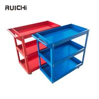 Heavy-Duty 3-Tier Rolling Tool Cart with Locking Wheels for Auto Repair and Storage