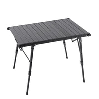 Outdoor Folding Table and Chair Set, Height Adjustable Camping Table with IGT System