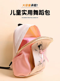 Girls' Ballet Dance Backpack, Large Capacity Kids Latin Dance Bag, Fashion Practice Shoulder Bag