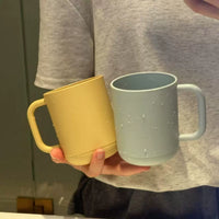 Minimalist Solid Color Mouthwash Cup with Handle for Bathroom