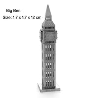 3D Metal Puzzle Building Series Model Kit - Eiffel Tower, Lighthouse, White House, Sleeping Beauty Castle