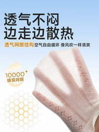 Nidoxiong Girls' White Cotton Mesh Socks for Summer, Breathable Kids' Ankle Socks