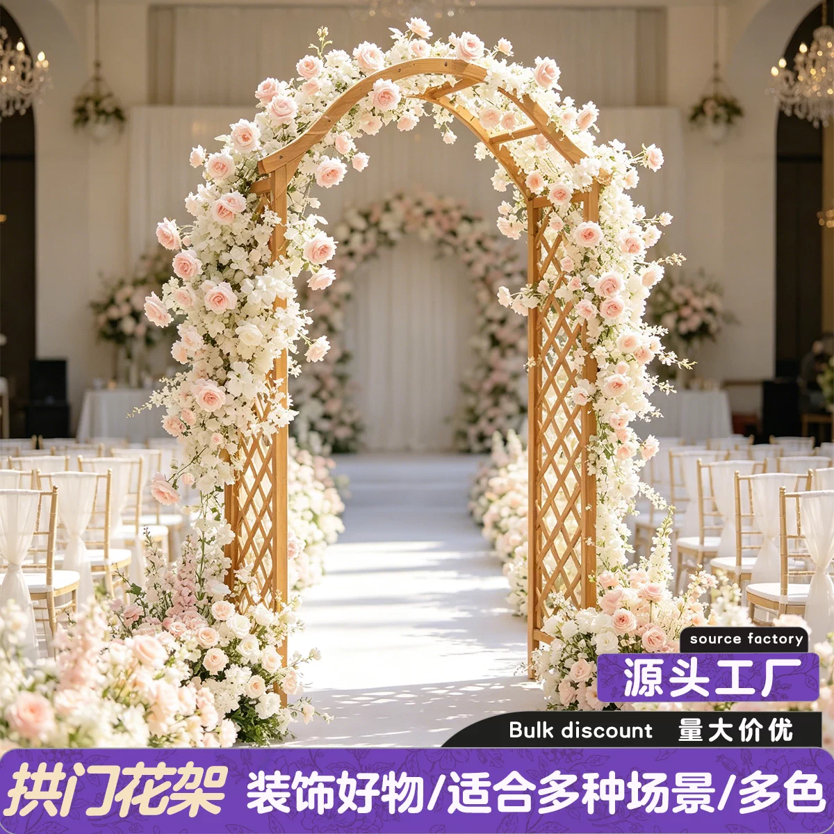 Outdoor Wooden Archway for Climbing Plants, Garden Wedding Decor, and Landscape Accent