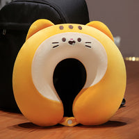 Cartoon Animal U-Shaped Neck Pillow for Travel and Office Napping
