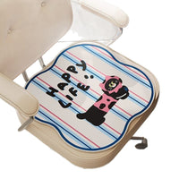 Summer Ice Silk Cooling Seat Cushion for Office Chair, Breathable Non-slip Cartoon Design