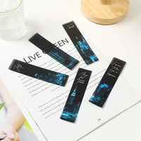 PVC Universe Roaming Series Bookmark Set - Sun, Moon, Stars, Clouds, Scenic Frosted Transparent Bookmarks