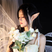 Halloween Elf Ears Cosplay Props Latex Pointed Ears for Parties and Costumes