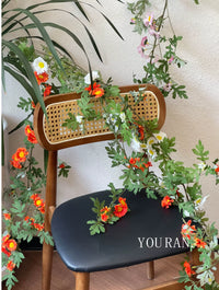 Artificial Chamomile Flower Vine Garland for Indoor Ceiling Decoration, Wedding Decor, and Privacy Screen