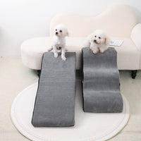 Convertible Pet Stairs for Small to Medium Dogs, Non-Slip Washable Sponge Steps for Beds and Couches