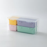 Waterproof Storage Box Set with Lids for Grains, Tea Sets, Stationery, Cosmetics, and LEGOs