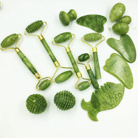 Xiuyan Jade Facial Massager Roller and Gua Sha Tools