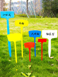 100-Pack 30cm Slanted Plant Labels for Gardening, Thickened Plastic Garden Markers for Succulents and Potted Plants