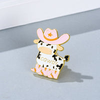 Cartoon Cowboy Metal Brooch Pin for Clothing and Accessories