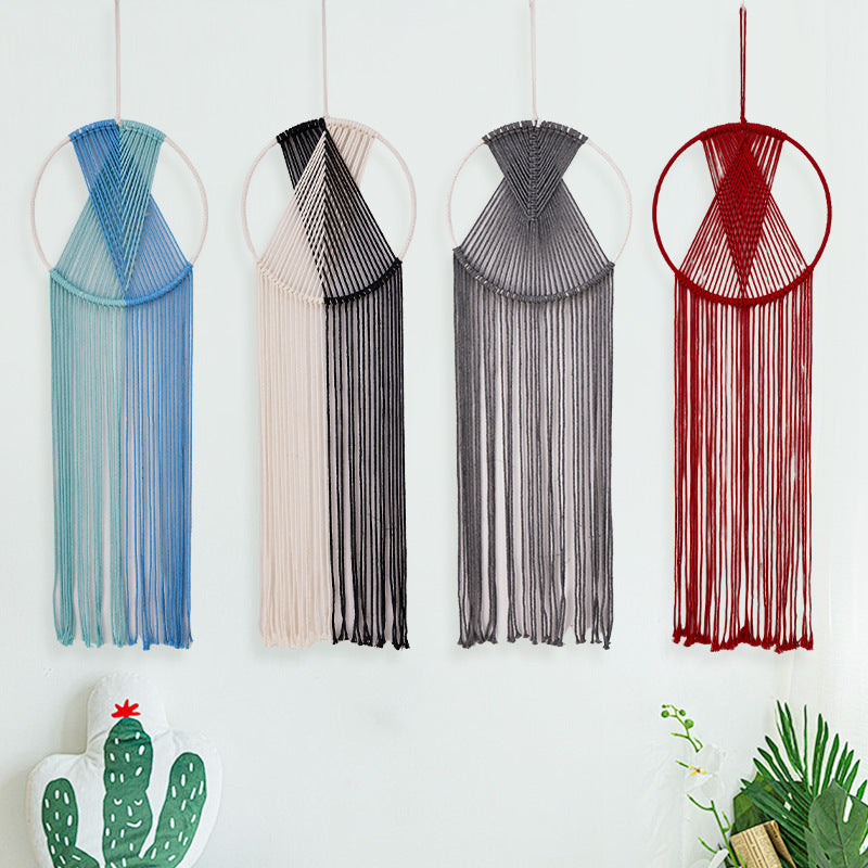 Morandi Macrame Woven Cotton Rope Tapestry Wall Hanging Bohemian Decor