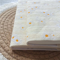 Jacquard Fabric Notebook Cover with Daisy Pattern for A5/A6 Journals